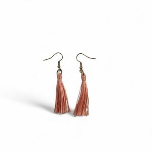 Elegant Tassel Earrings in Pink